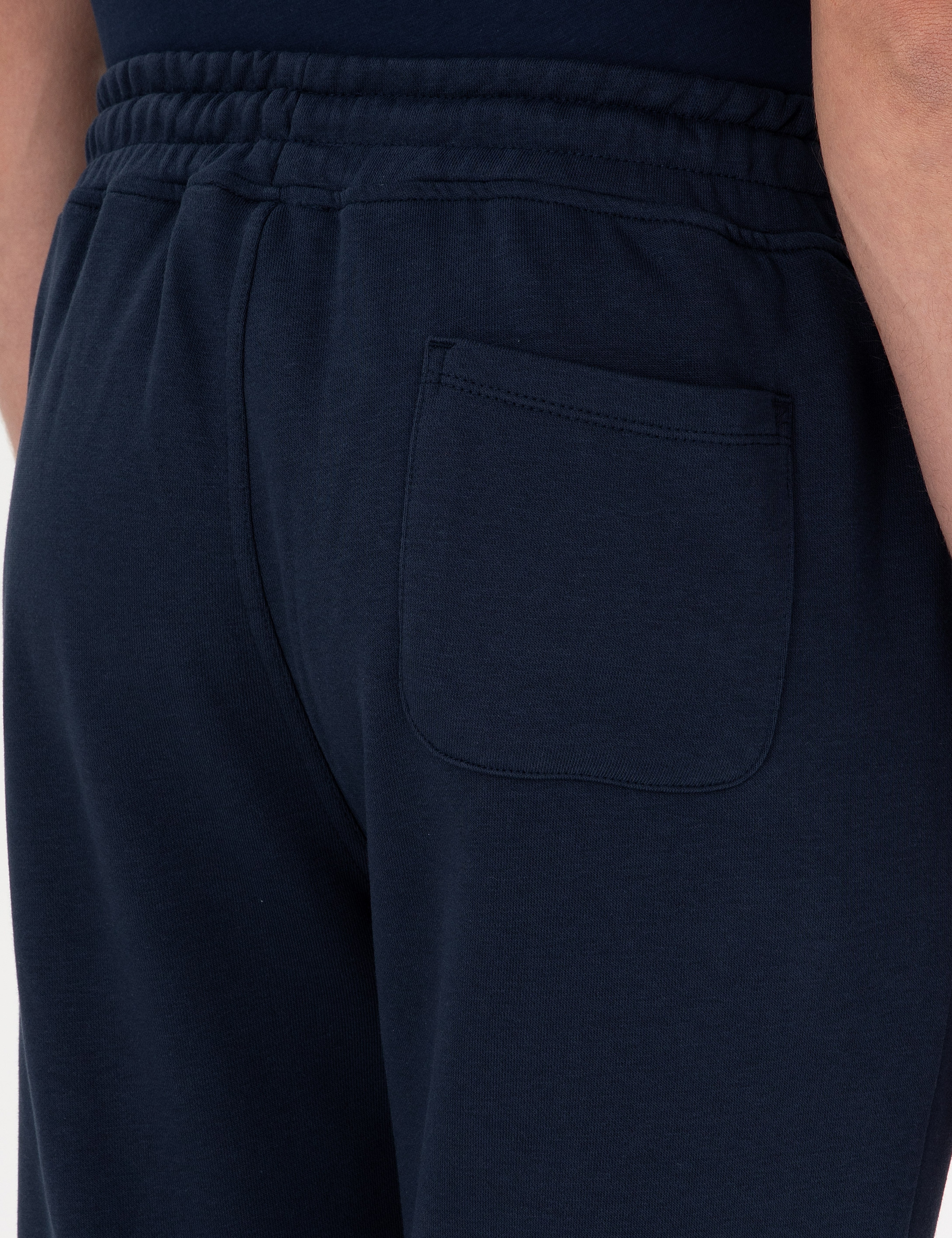 Lacivert Slim Fit 3 İplik Düz Paça Eşofman Altı - Image 6