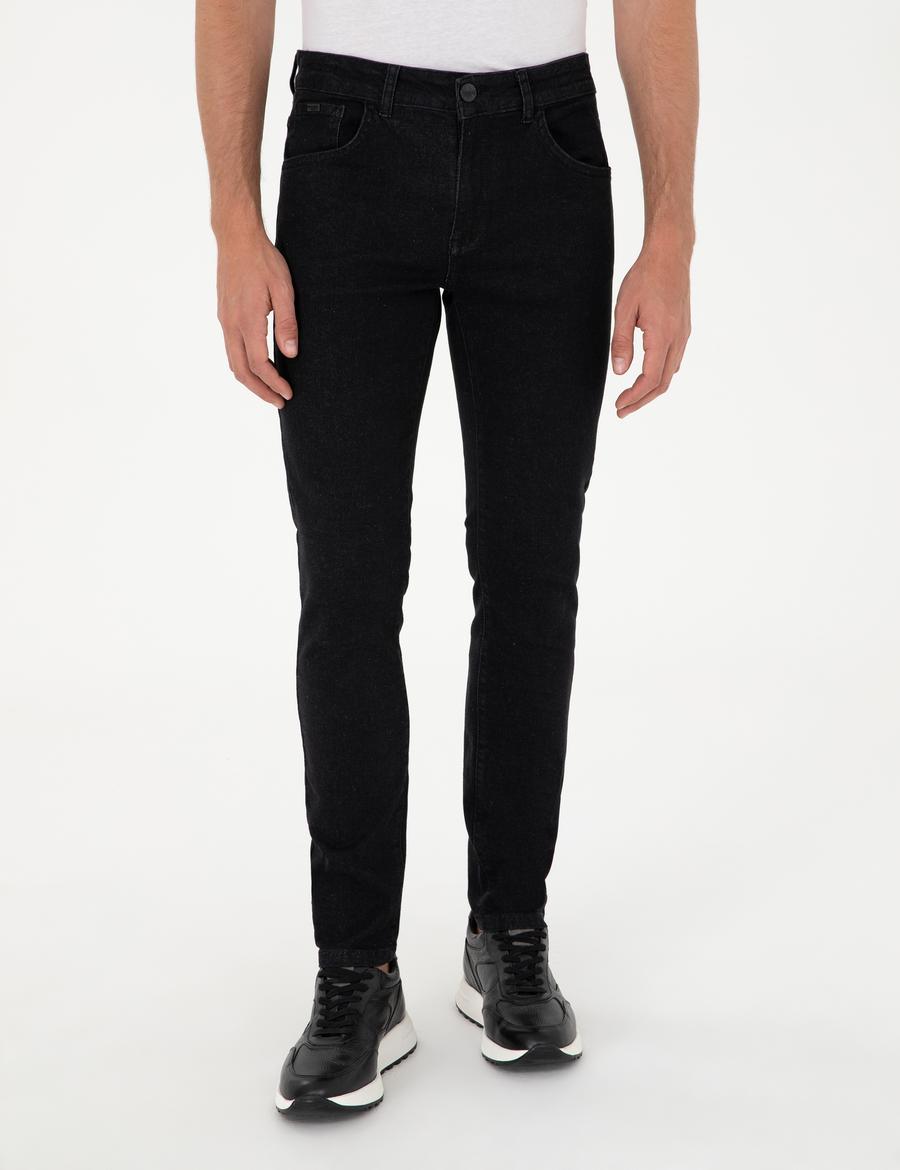 Siyah Slim Fit Jean Pantolon