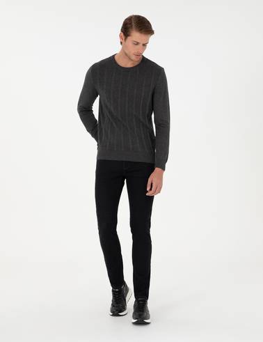 Siyah Slim Fit Jean Pantolon