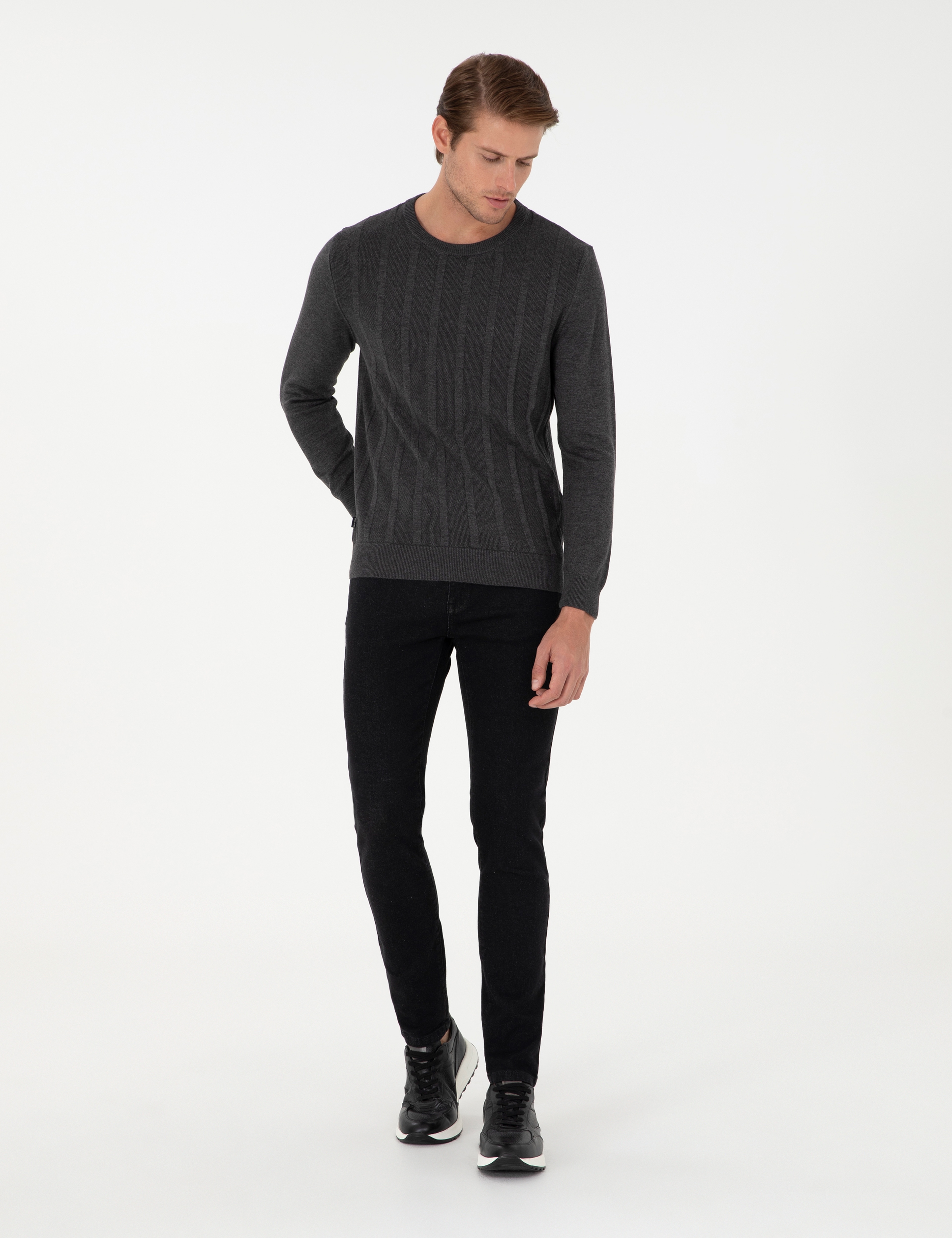 Siyah Slim Fit Jean Pantolon