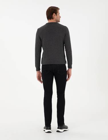 Siyah Slim Fit Jean Pantolon