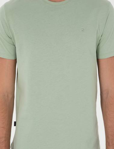 Çağla %100 Pamuk Slim Fit Bisiklet Yaka Basic Tişört