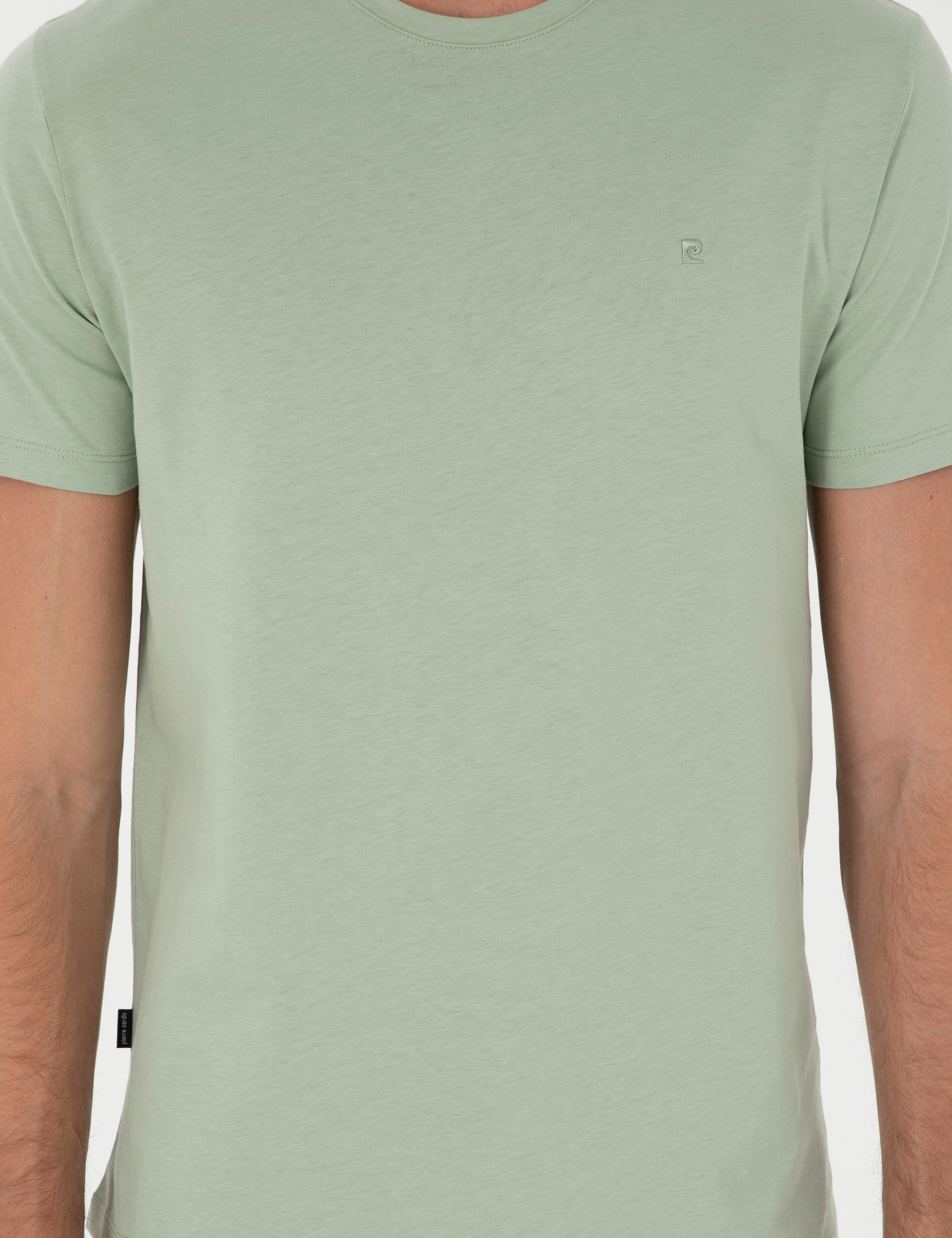 Çağla %100 Pamuk Slim Fit Bisiklet Yaka Basic Tişört - Image 6
