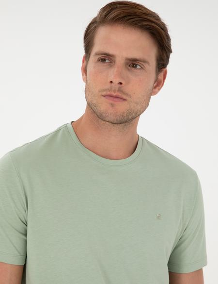 Çağla %100 Pamuk Slim Fit Bisiklet Yaka Basic Tişört - 50306359045