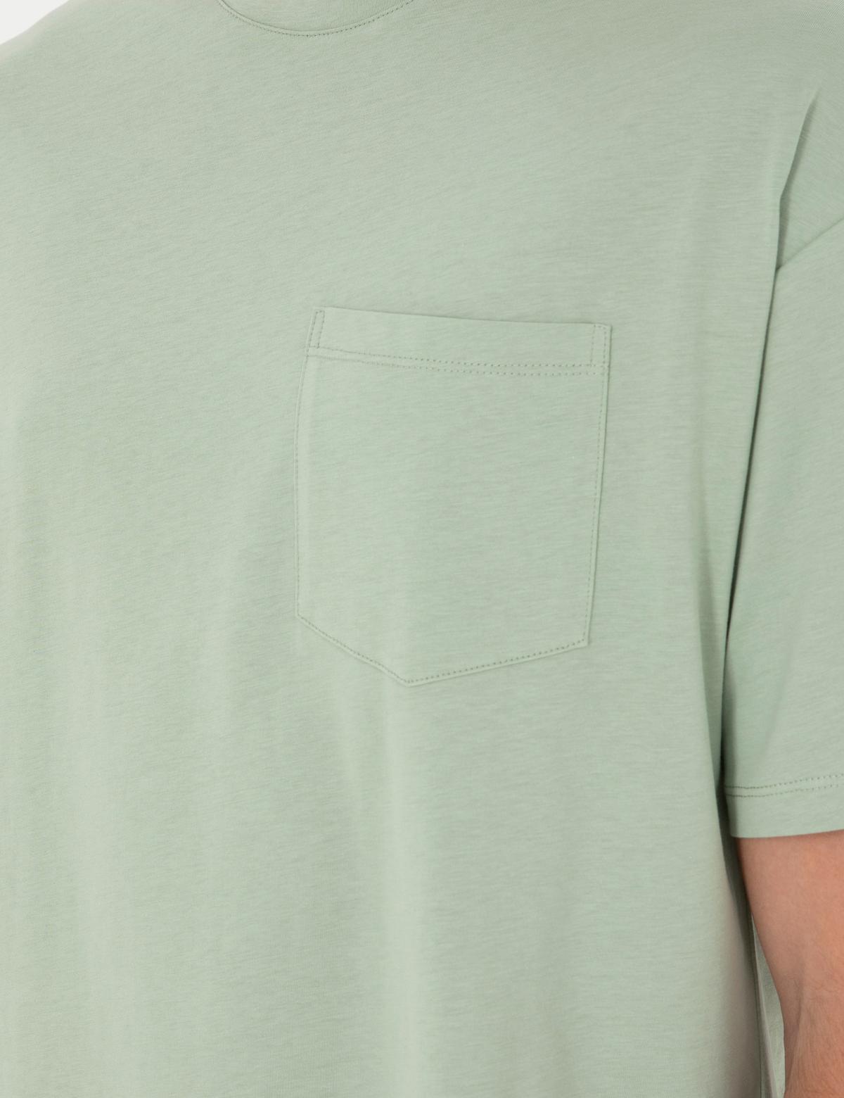 Yeşil Comfort Fit Tişört - 50306444024