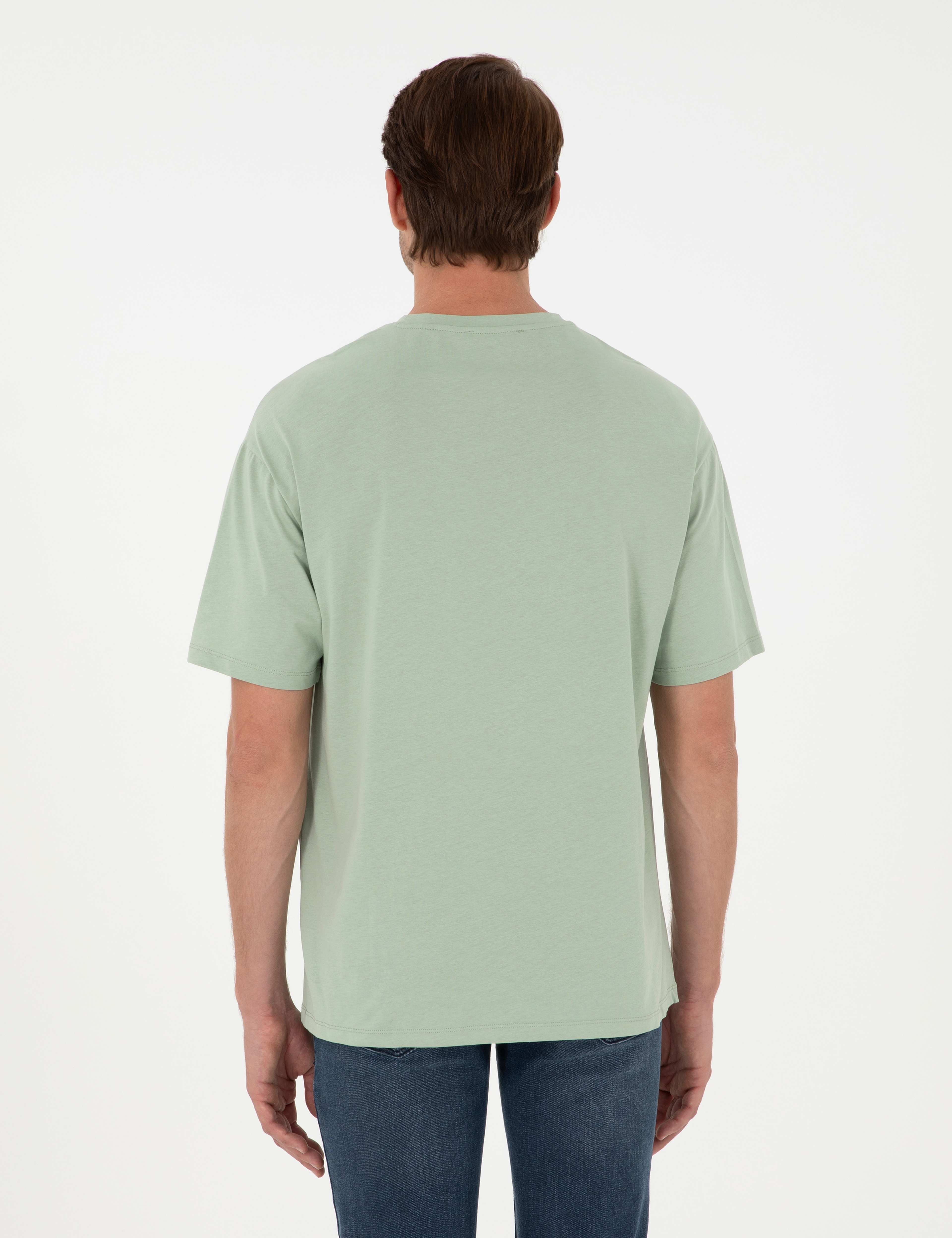 Yeşil Comfort Fit Tişört - Image 5