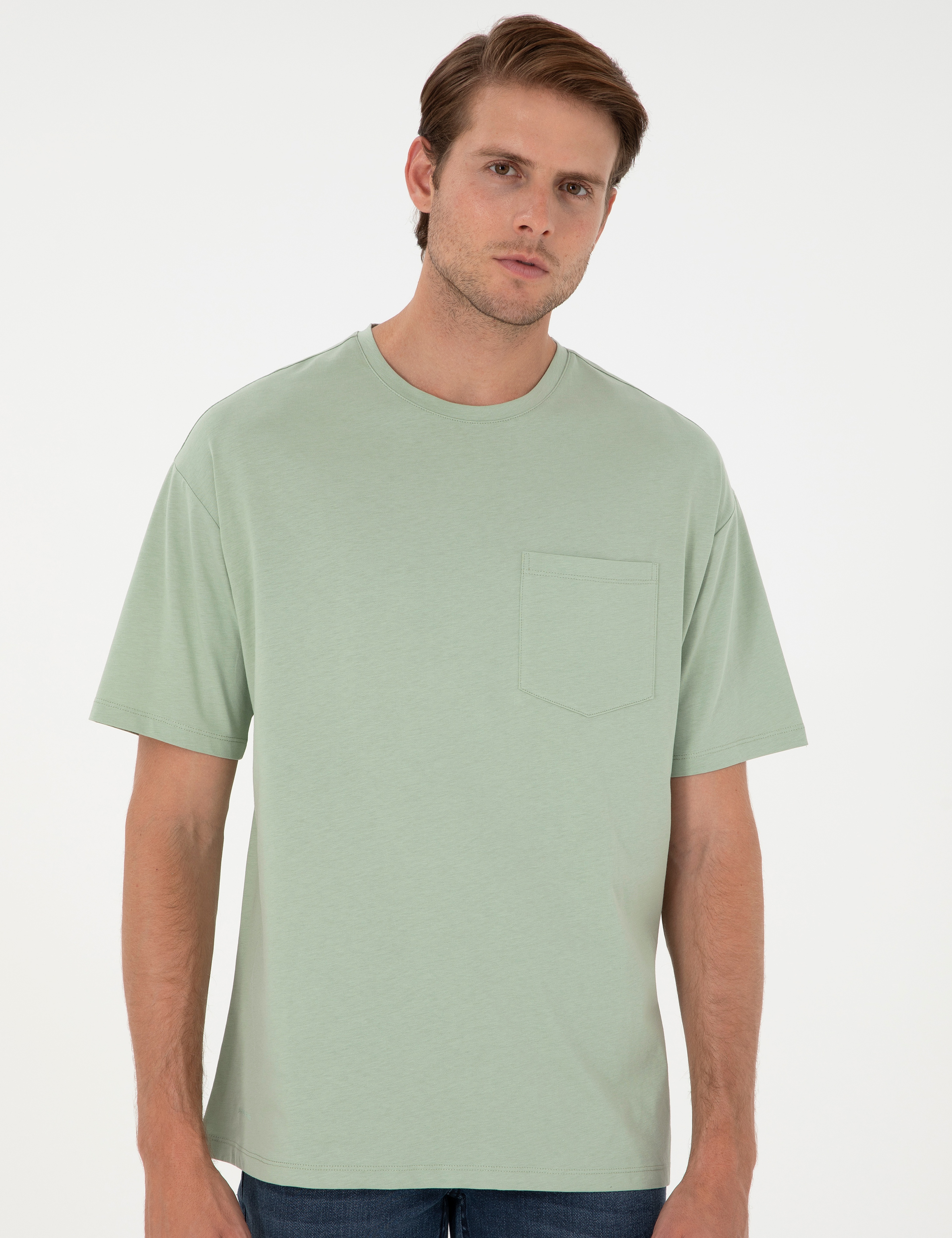 Yeşil Comfort Fit Tişört - Image 3