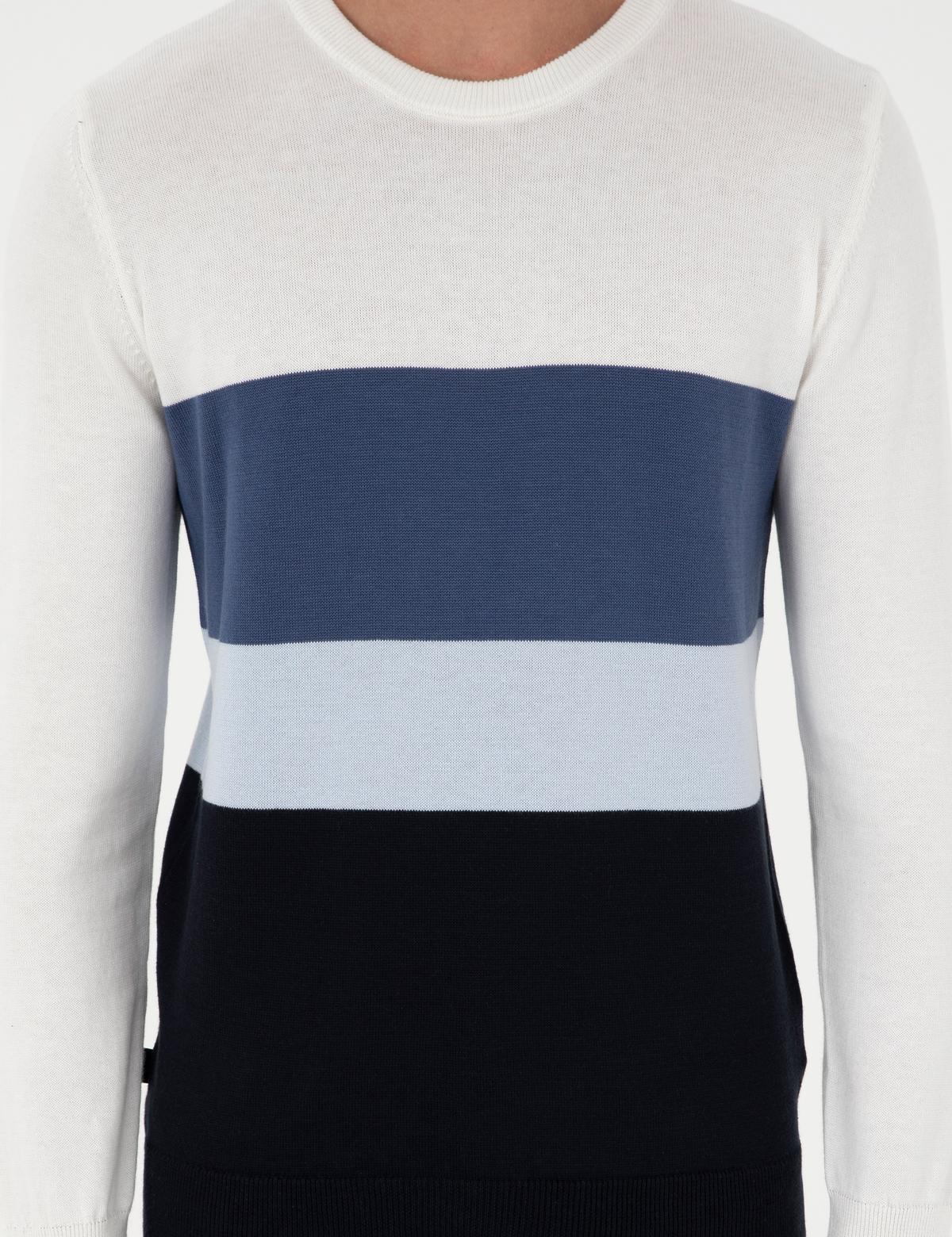 Lacivert Slim Fit Bisiklet Yaka Triko Kazak - 50300525009