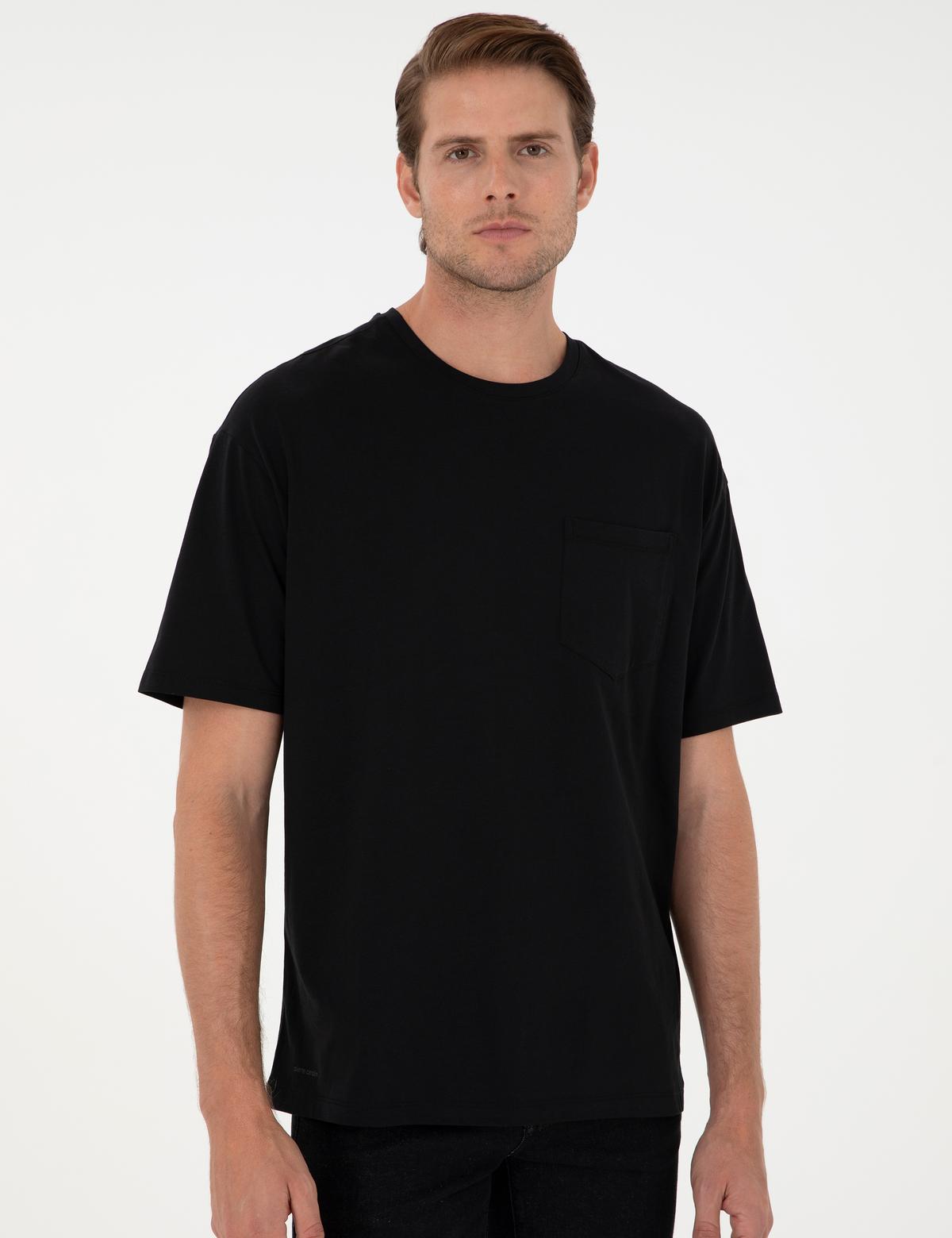 Siyah Comfort Fit Tişört - 50306444016