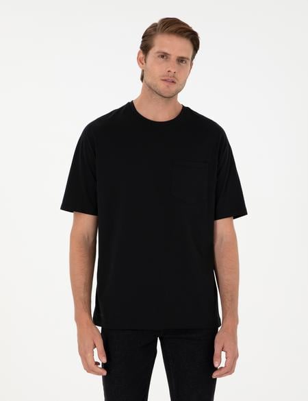 Siyah Comfort Fit Tişört - 50306444016