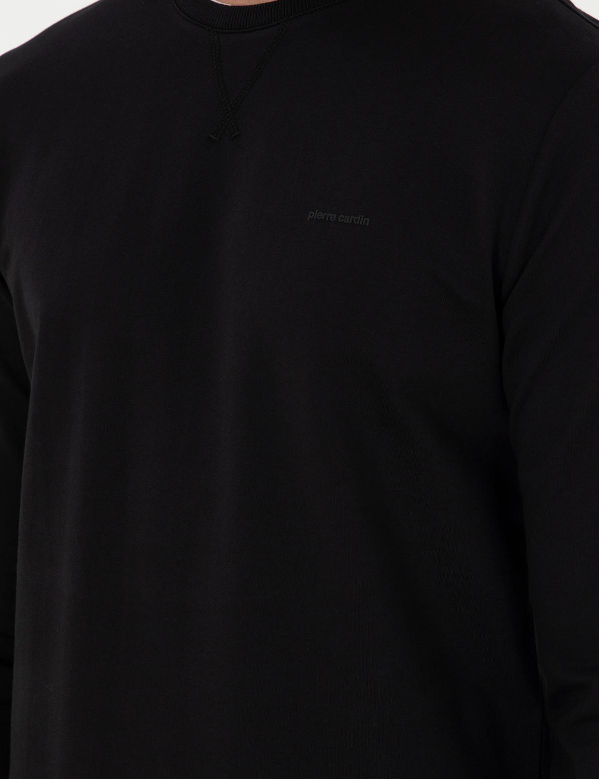 Siyah Regular Fit Bisiklet Yaka Basic Sweatshirt - 50298968017