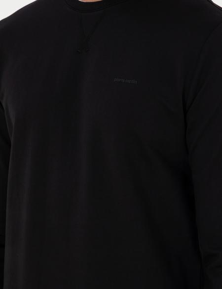 Siyah Regular Fit Bisiklet Yaka Basic Sweatshirt - 50298968017