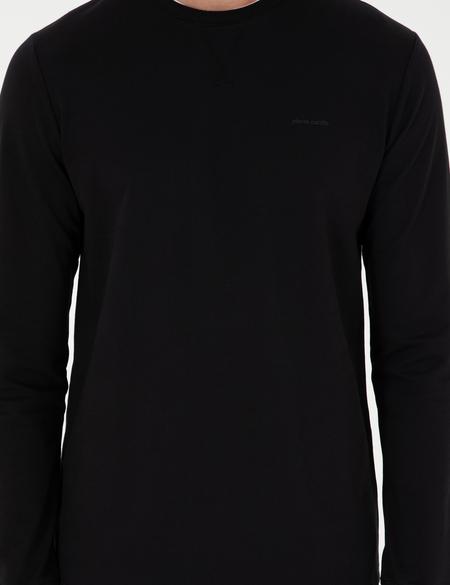 Siyah Regular Fit Bisiklet Yaka Basic Sweatshirt - 50298968017