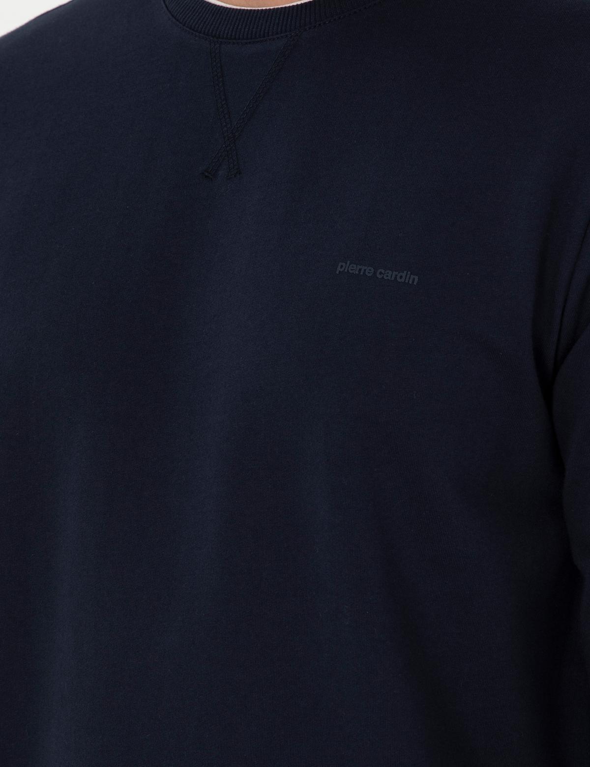 Lacivert Regular Fit Bisiklet Yaka Basic Sweatshirt - 50298968005