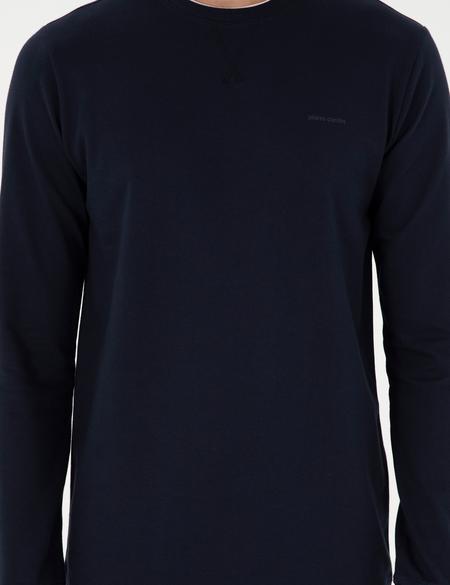 Lacivert Regular Fit Bisiklet Yaka Basic Sweatshirt - 50298968005