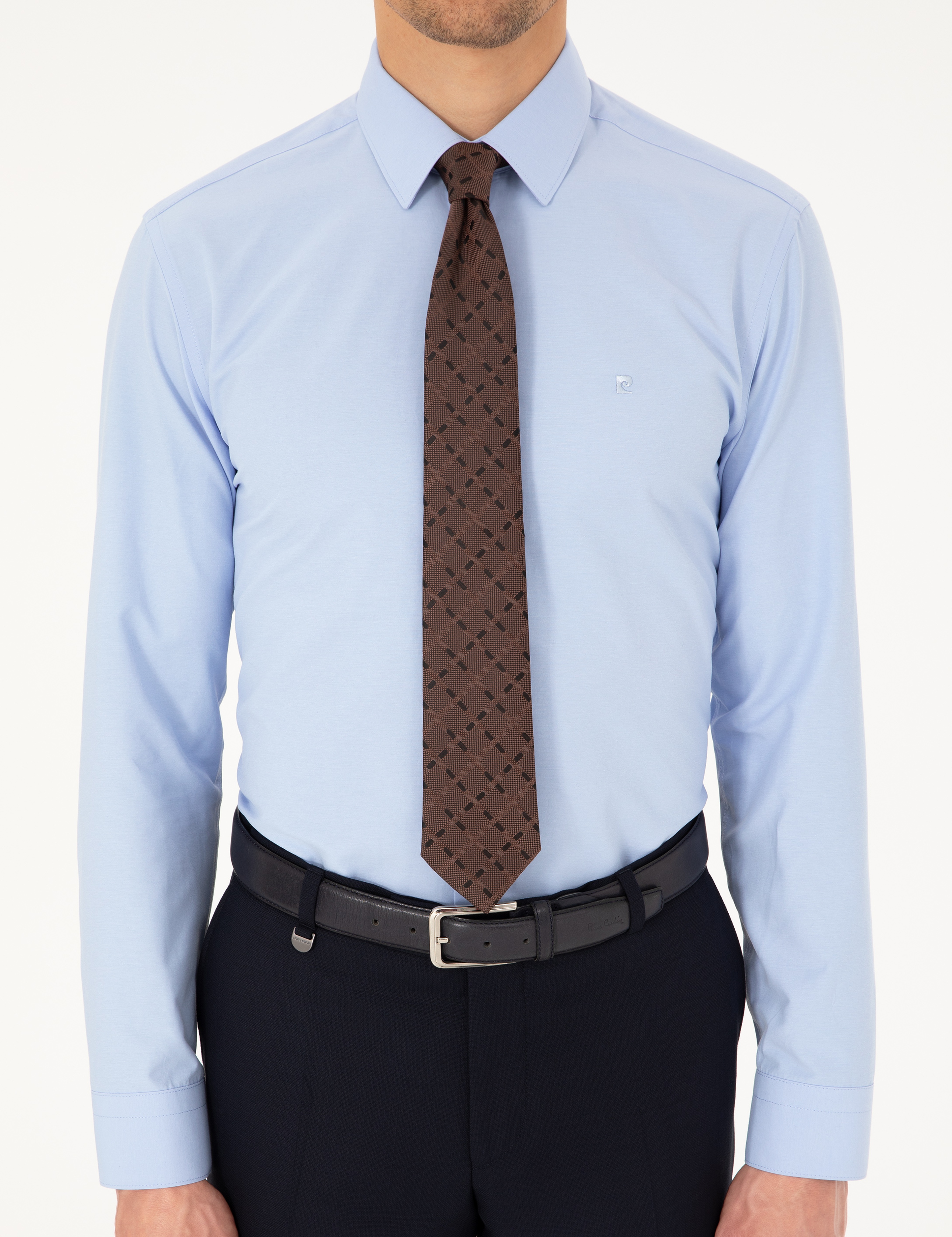 Mavi Slim Fit Uzun Kollu Basic Gömlek - Image 6