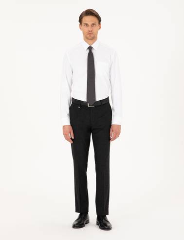 Beyaz Regular Fit Uzun Kollu Basic Gömlek