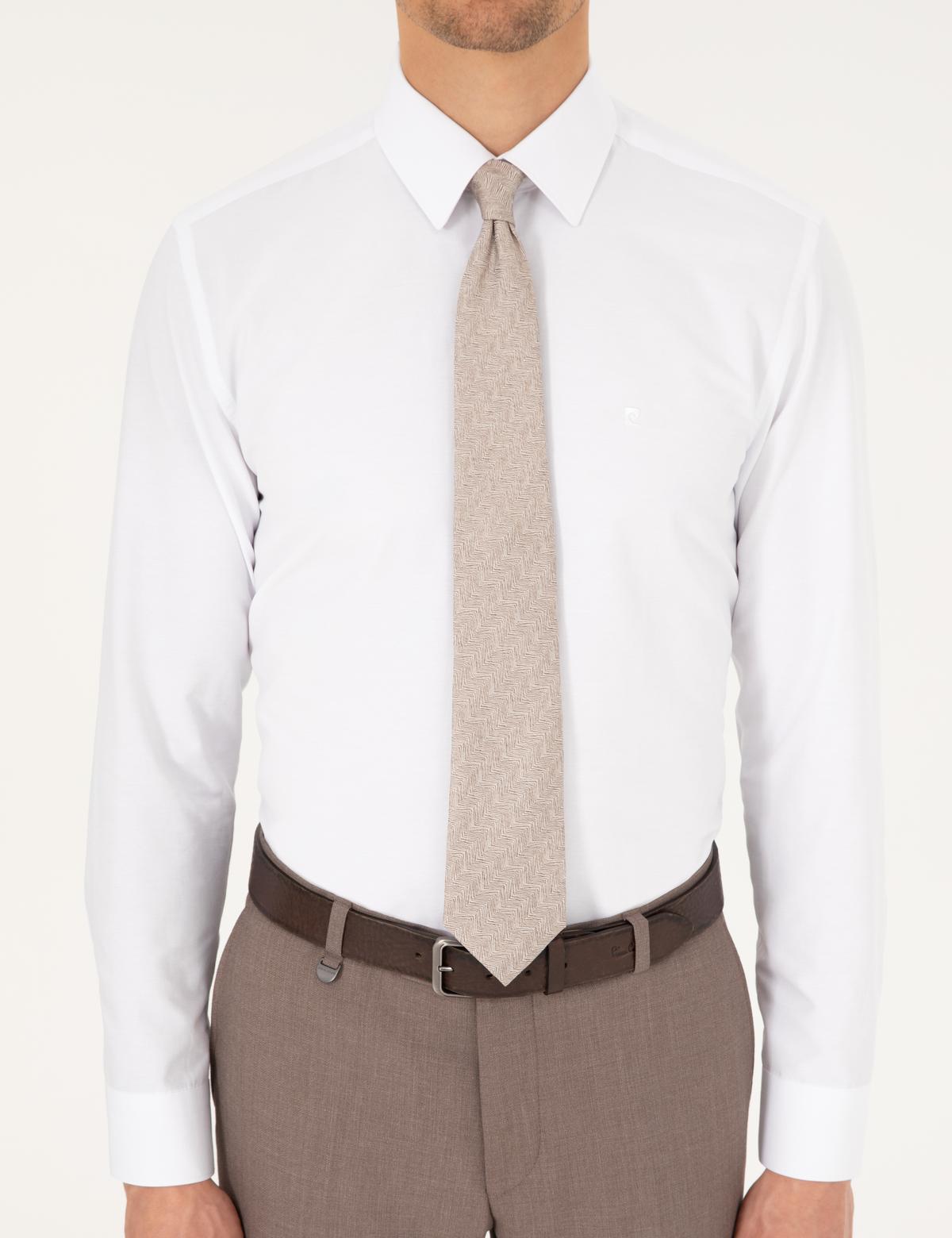 Beyaz Slim Fit Uzun Kollu Basic Gömlek - 50292552014