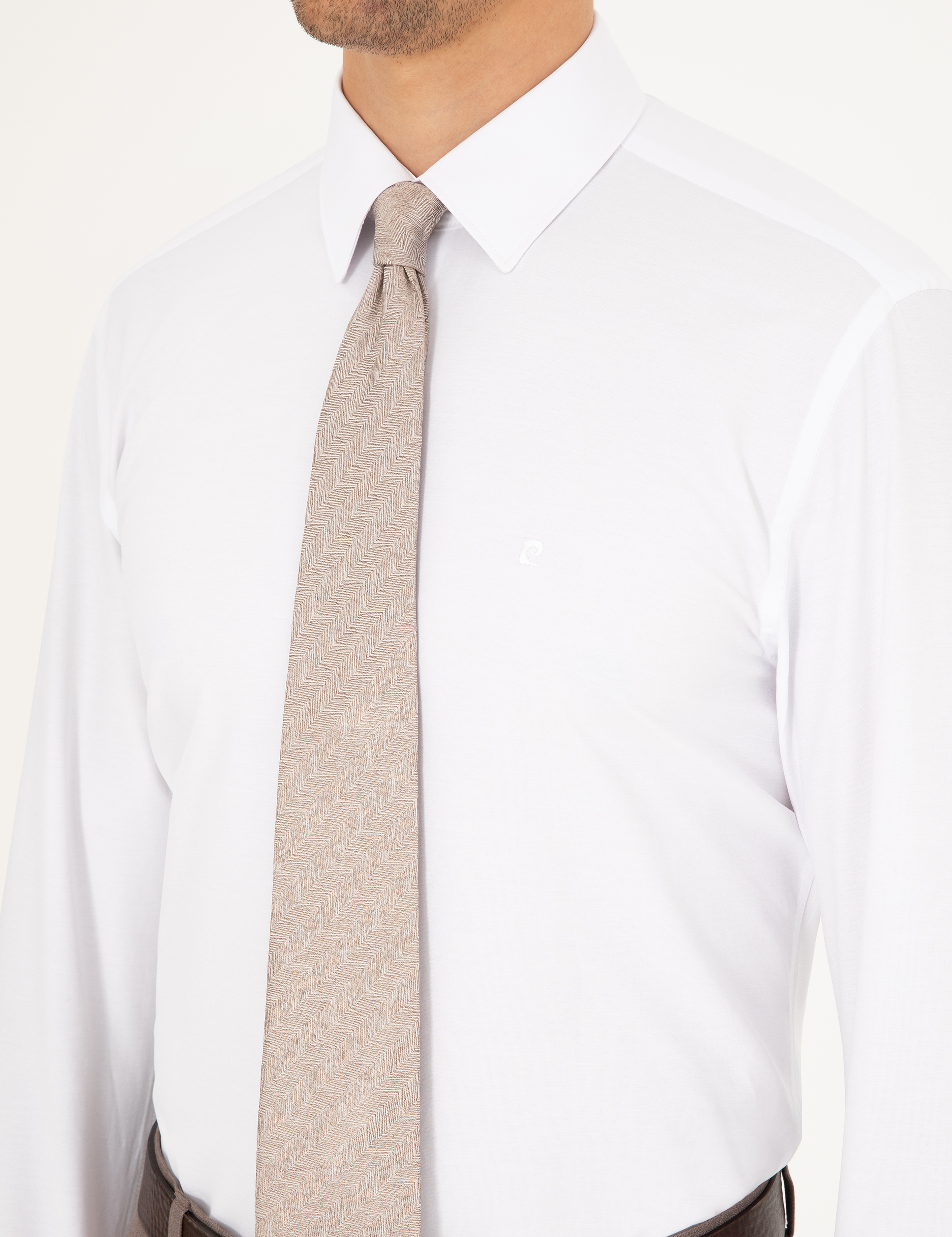 Beyaz Slim Fit Uzun Kollu Basic Gömlek - Image 7