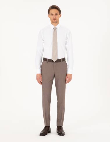 Beyaz Slim Fit Uzun Kollu Basic Gömlek