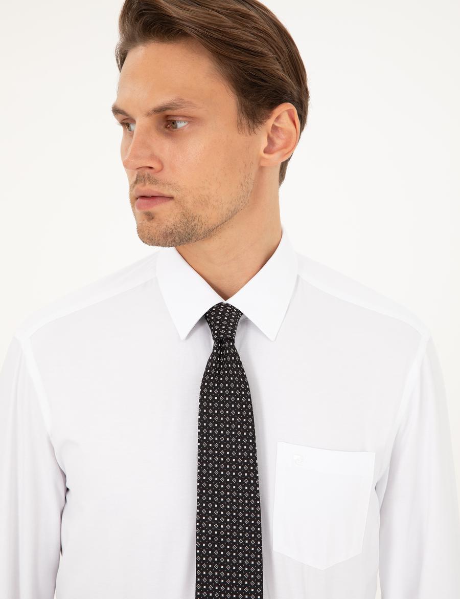 Beyaz Regular Fit Uzun Kollu Basic Gömlek