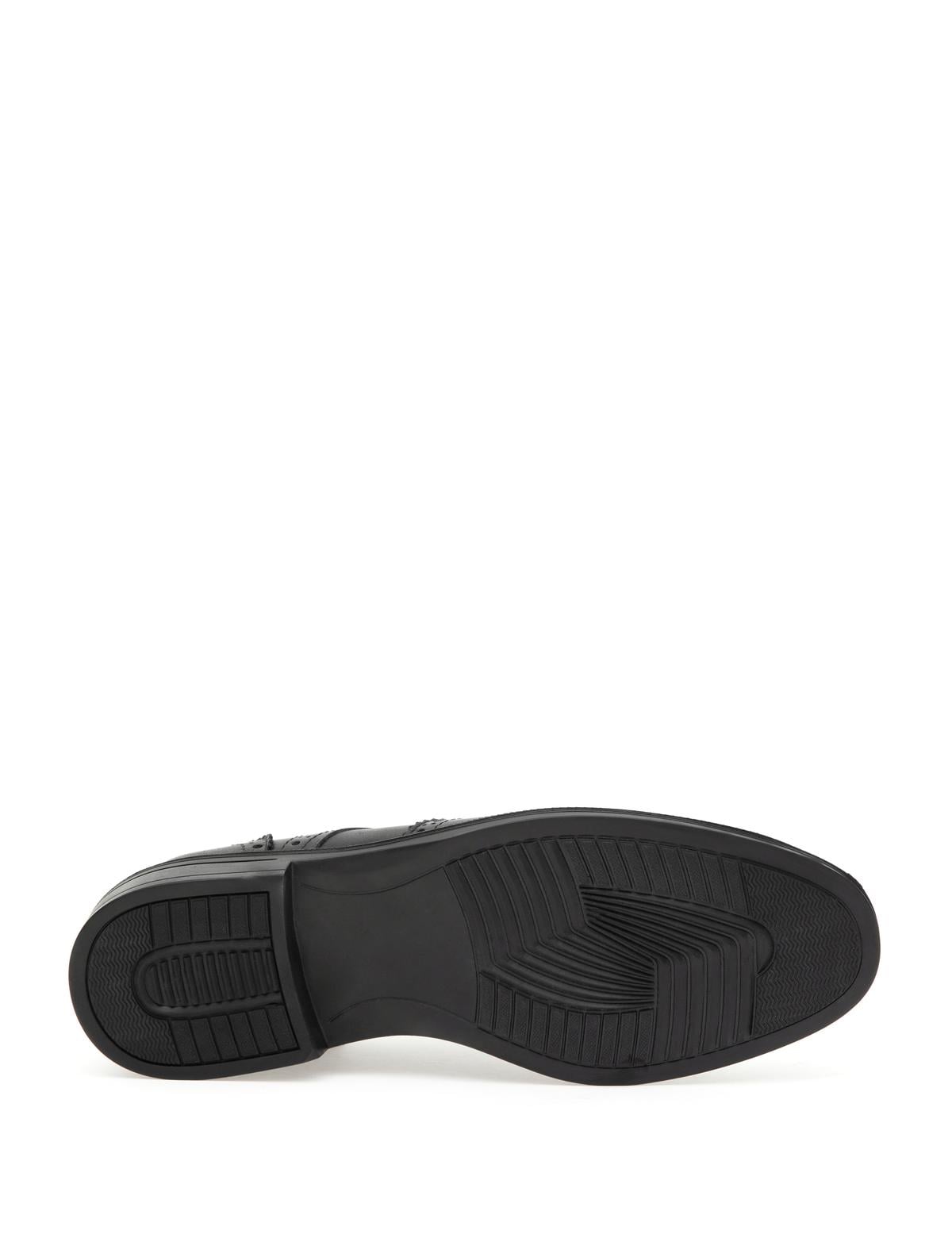 Siyah %100 Deri Klasik Ayakkabı - 50298520004