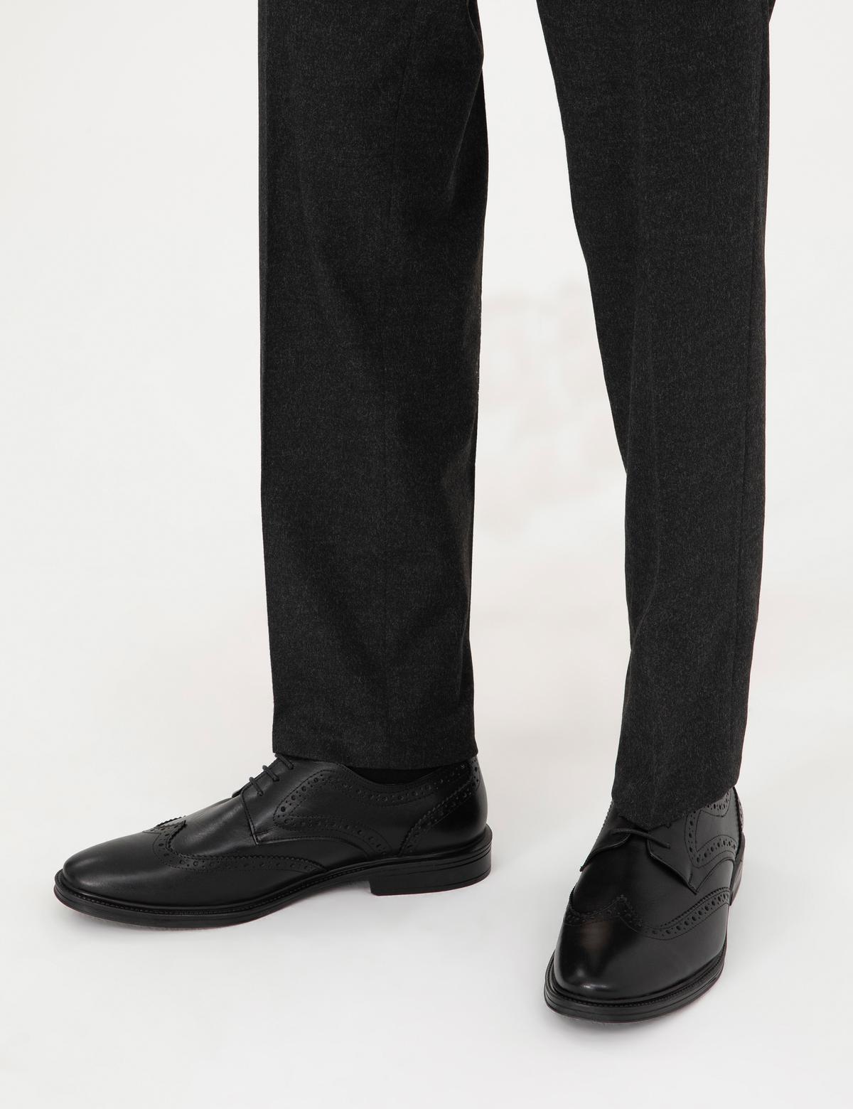 Siyah %100 Deri Klasik Ayakkabı - 50298520004