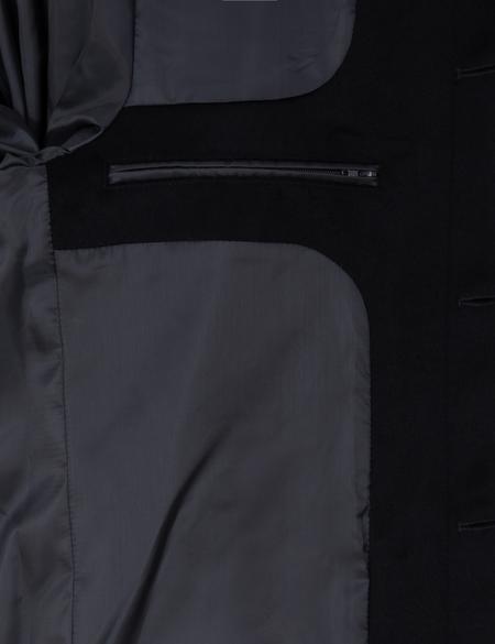 Lacivert Slim Fit Yün Karışımlı Kaşe Kaban - 50291015015