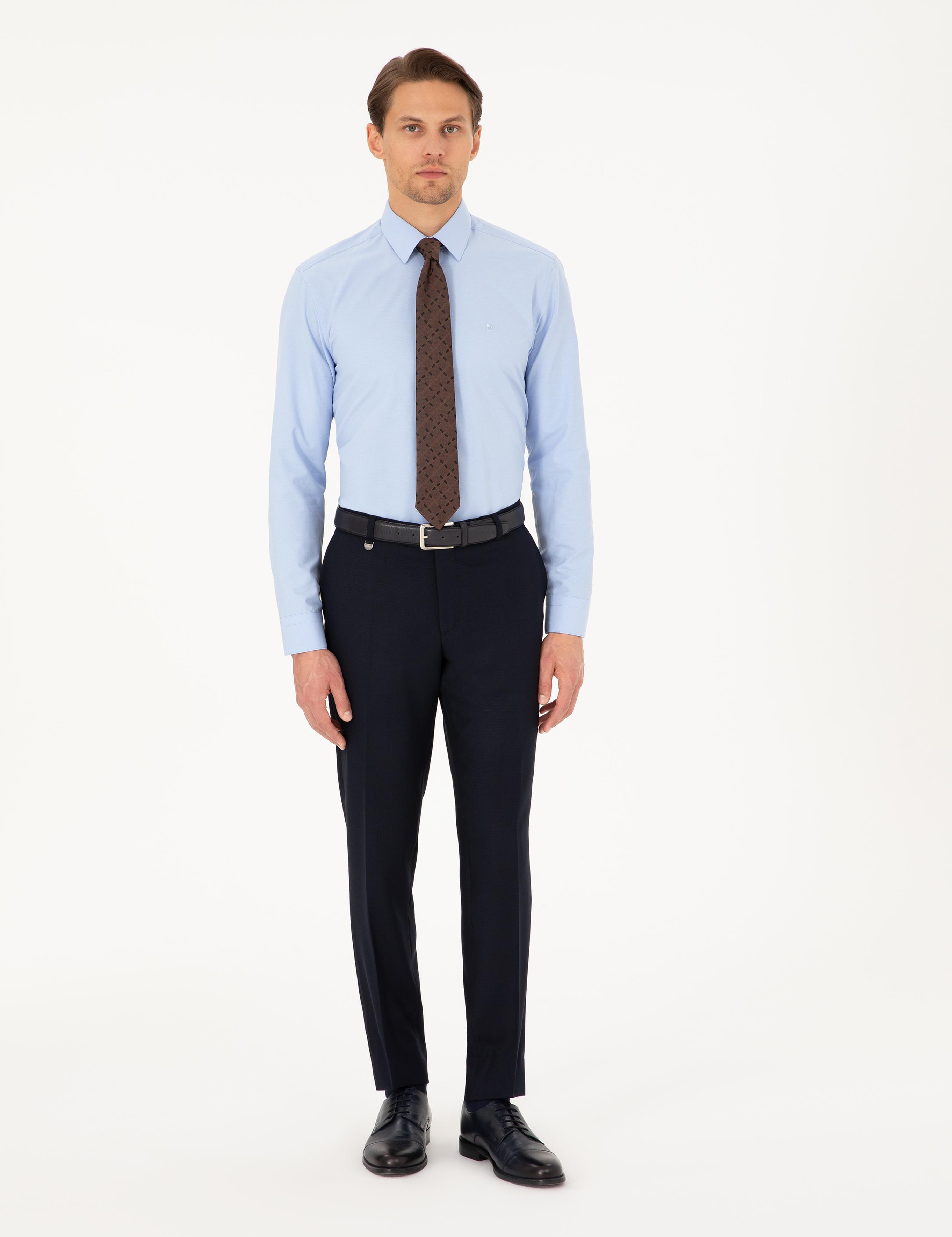 Lacivert Ex. Slim Fit Kumaş Pantolon