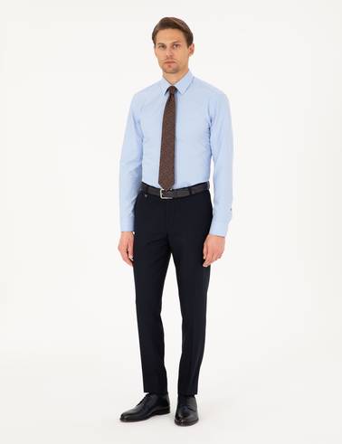 Lacivert Ex. Slim Fit Kumaş Pantolon