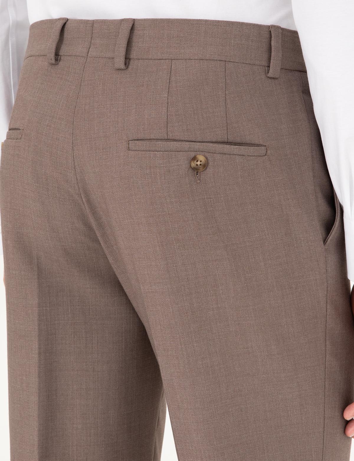 Açık Kahverengi Ex. Slim Fit Kumaş Pantolon - 50296562075