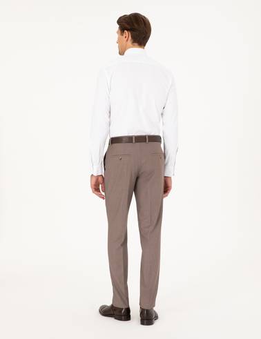 Açık Kahverengi Ex. Slim Fit Kumaş Pantolon