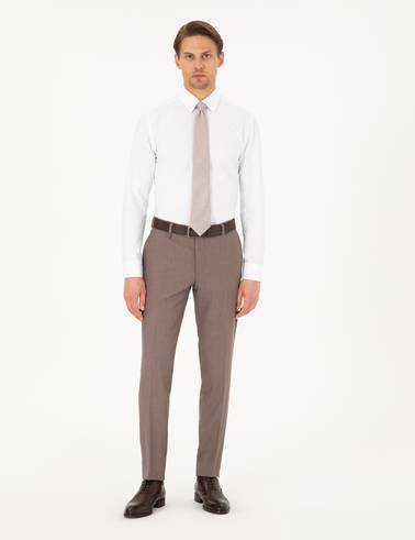 Açık Kahverengi Ex. Slim Fit Kumaş Pantolon