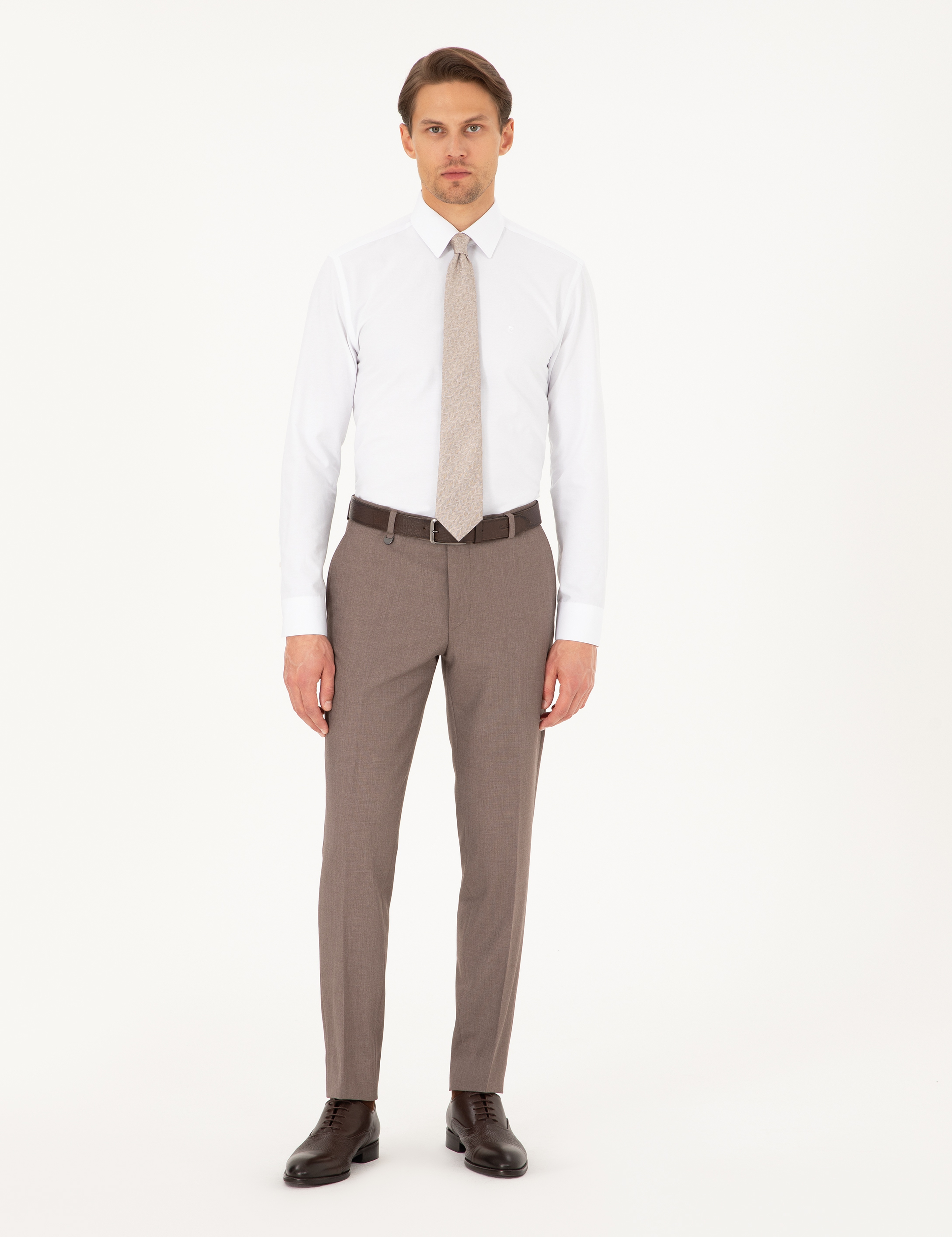 Açık Kahverengi Ex. Slim Fit Kumaş Pantolon - Image 3