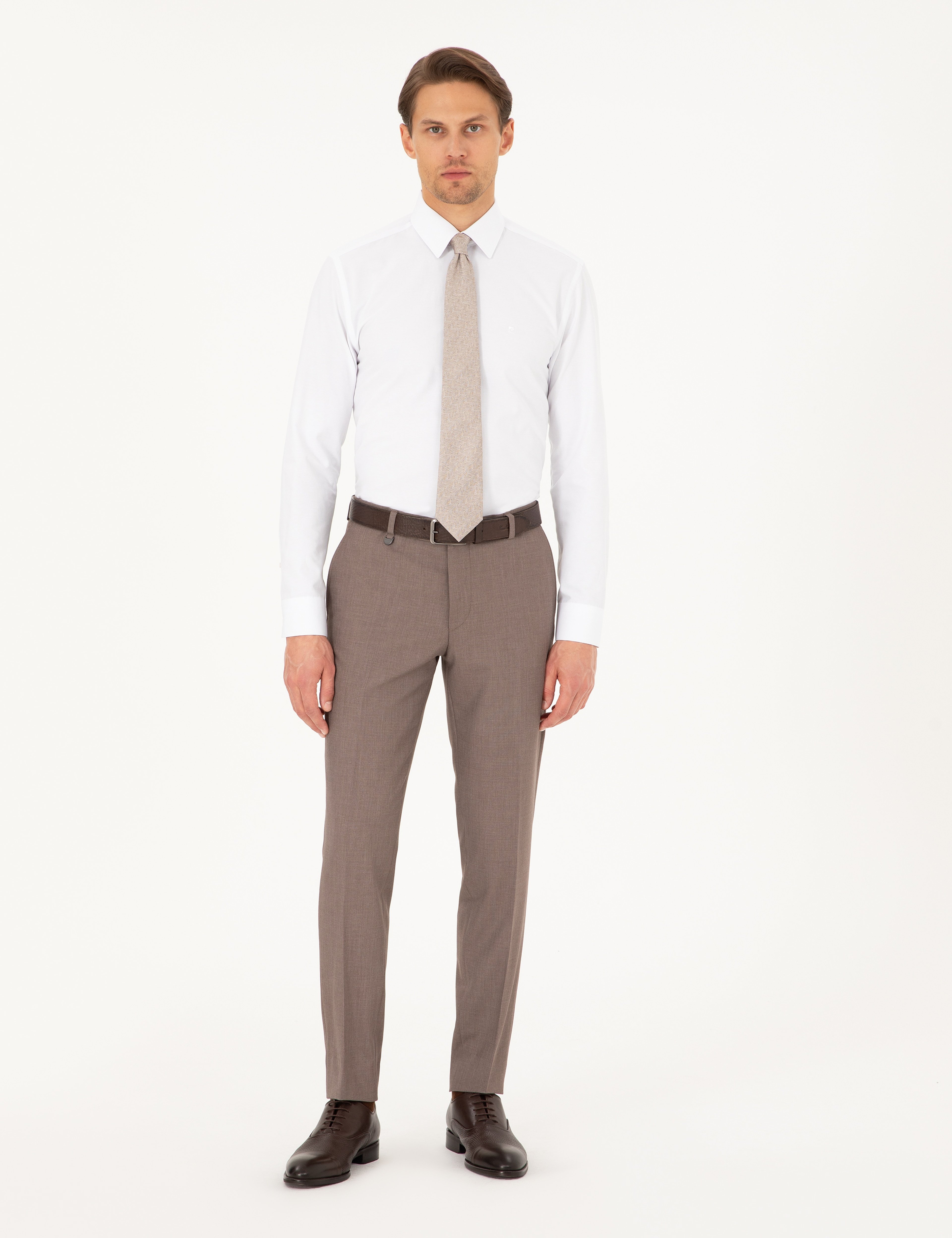 Açık Kahverengi Ex. Slim Fit Kumaş Pantolon