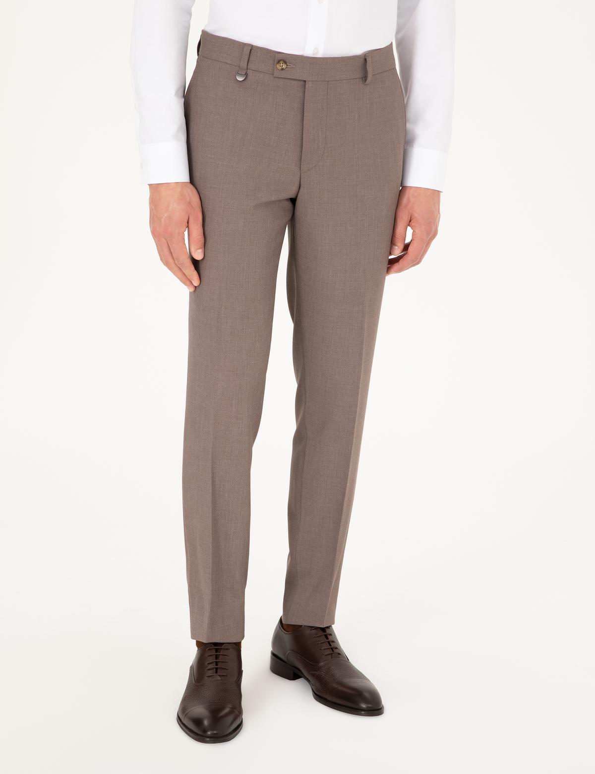 Açık Kahverengi Ex. Slim Fit Kumaş Pantolon - 50296562075