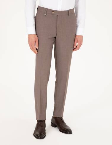 Açık Kahverengi Ex. Slim Fit Kumaş Pantolon