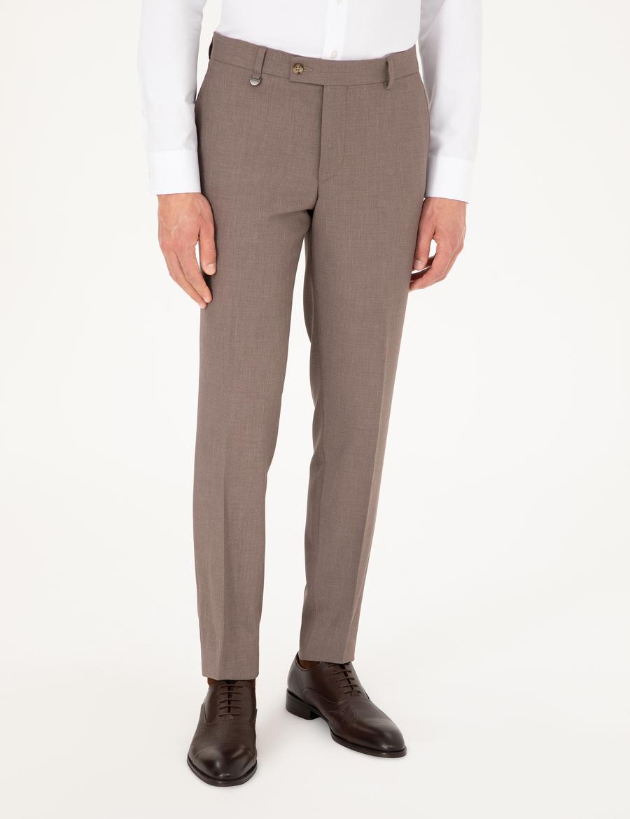 Açık Kahverengi Ex. Slim Fit Kumaş Pantolon