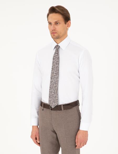 Beyaz Regular Fit Uzun Kollu Gömlek - 50292309003