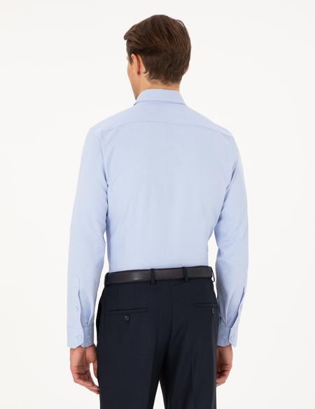 Açık Mavi Slim Fit Uzun Kollu Gömlek - 50297998071