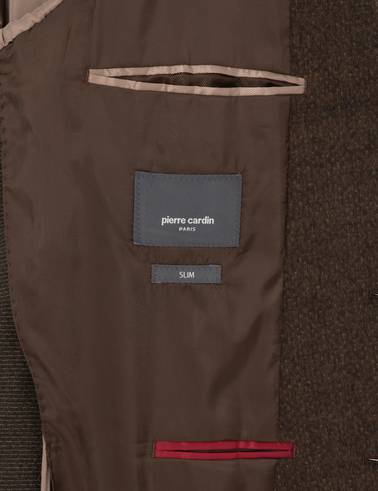 Kahverengi Slim Fit Ceket