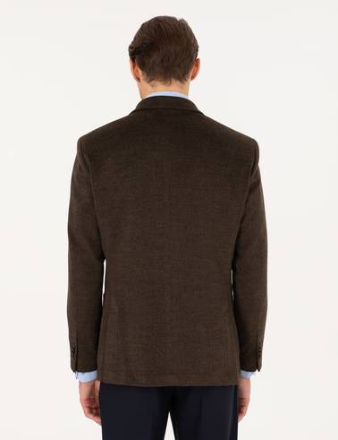 Kahverengi Slim Fit Ceket