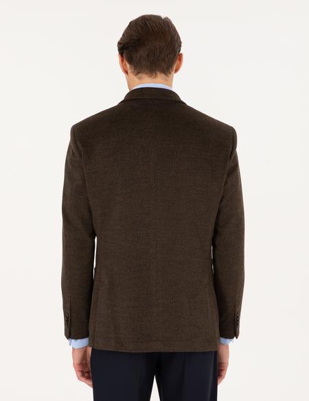 Kahverengi Slim Fit Ceket - 50296044080