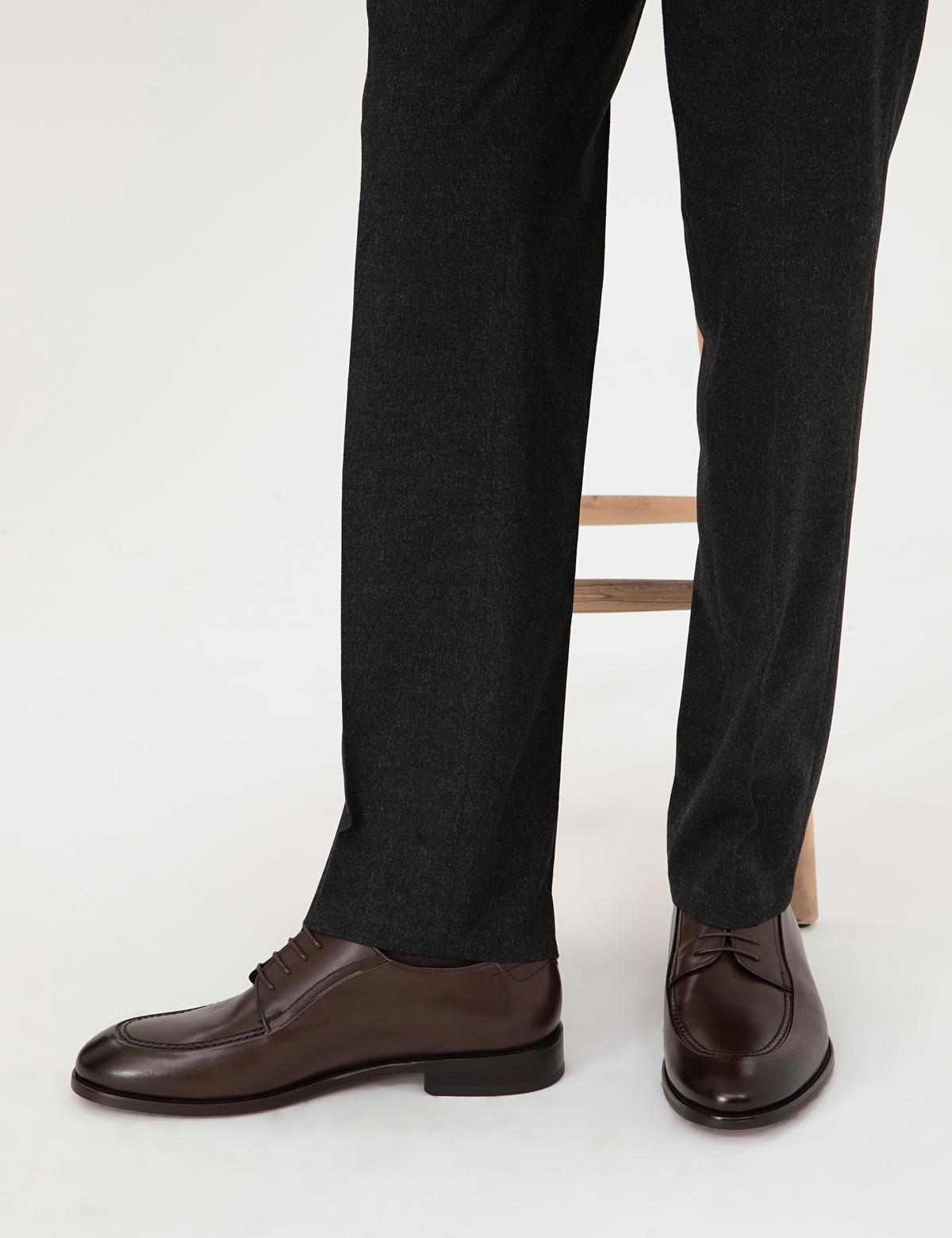 Kahverengi %100 Deri Klasik Ayakkabı - 50295849010