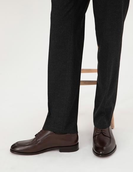 Kahverengi %100 Deri Klasik Ayakkabı - 50295849010