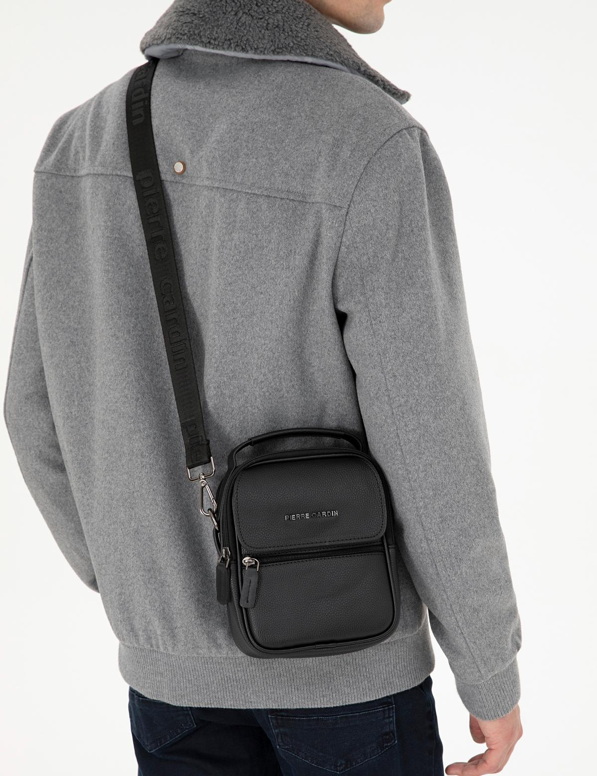 Erkek Siyah Askılı El Çantası