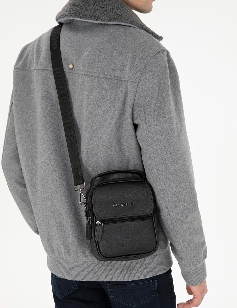 Erkek Siyah Askılı El Çantası