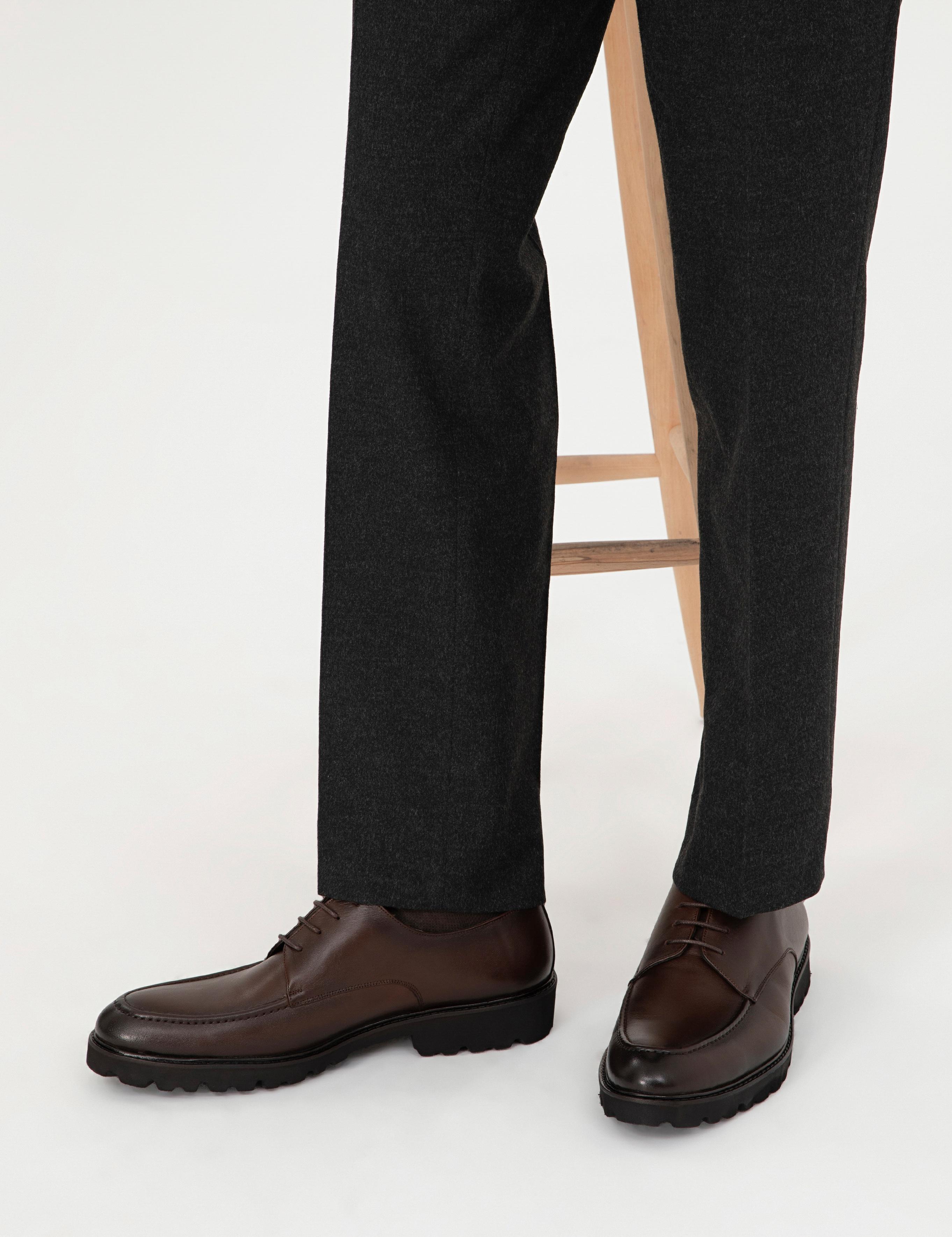 Kahverengi %100 Deri Casual Ayakkabı