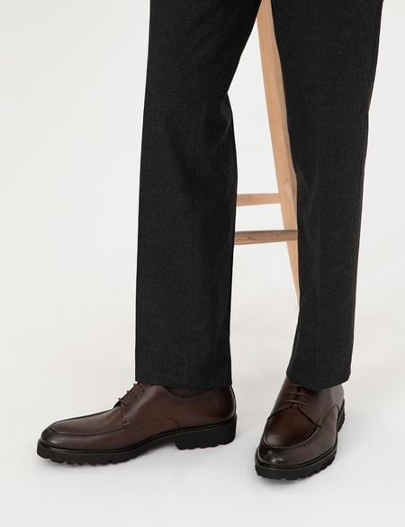 Kahverengi %100 Deri Casual Ayakkabı - 50298532014