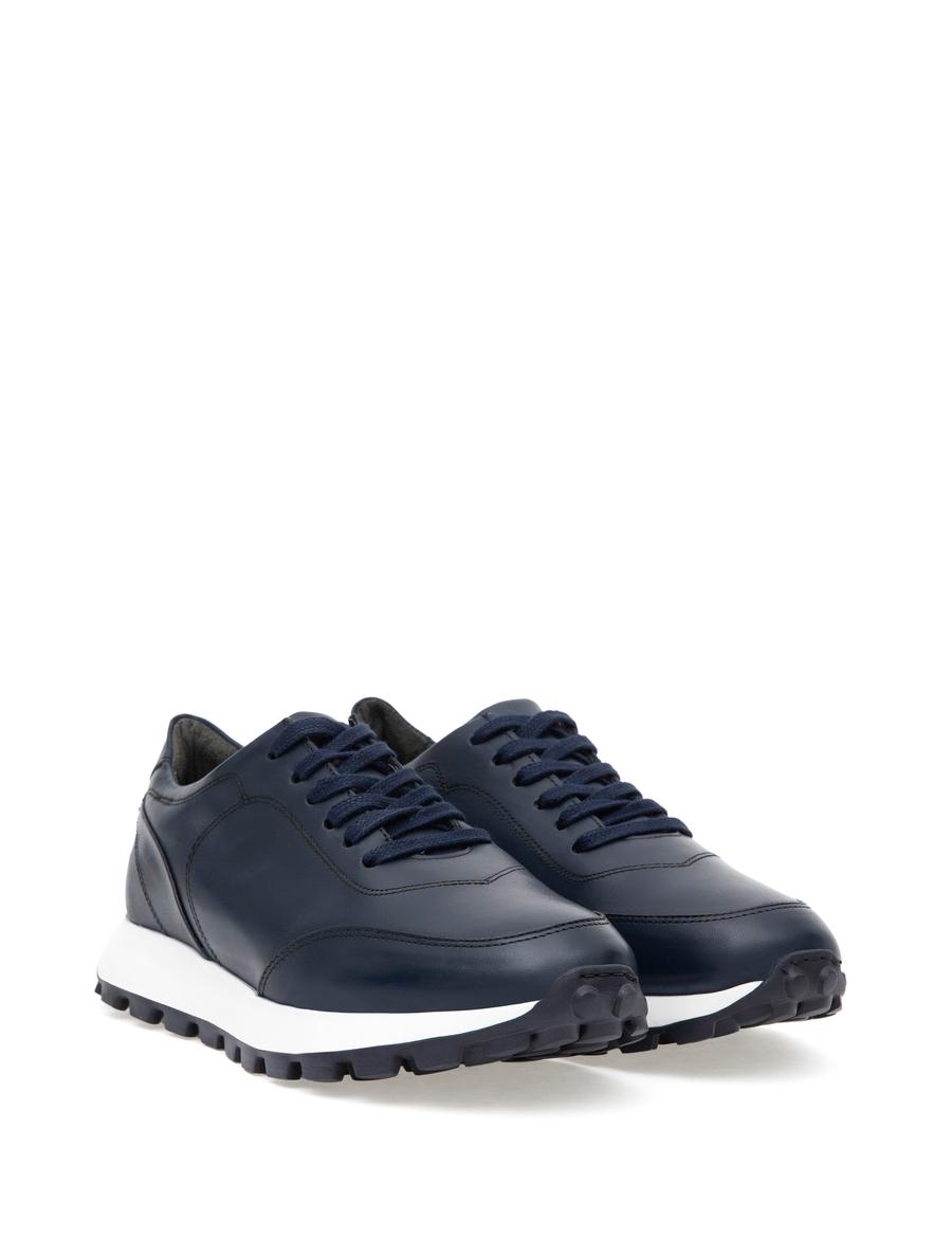 Lacivert %100 Deri Casual Ayakkabı